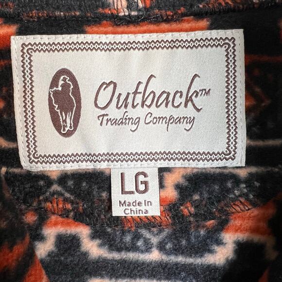 Outback Trading Co. Birdie Pullover Southwest Fleece Pattern Jacket W's Large - Picture 8 of 9